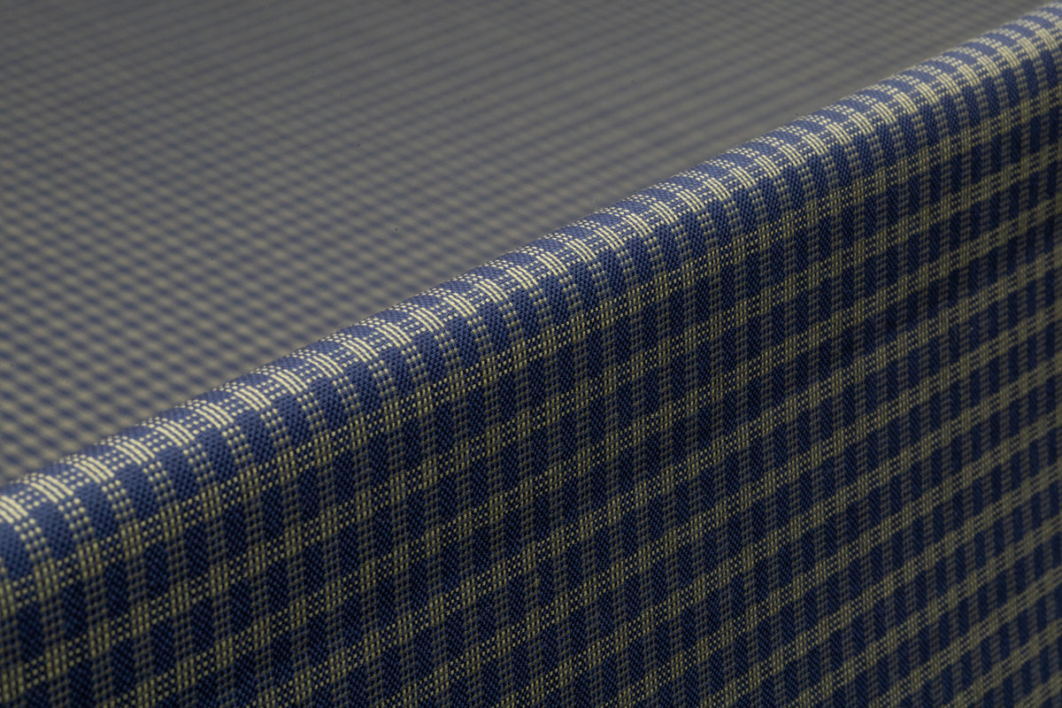Checked Italian Wool Suiting - Blue / Green