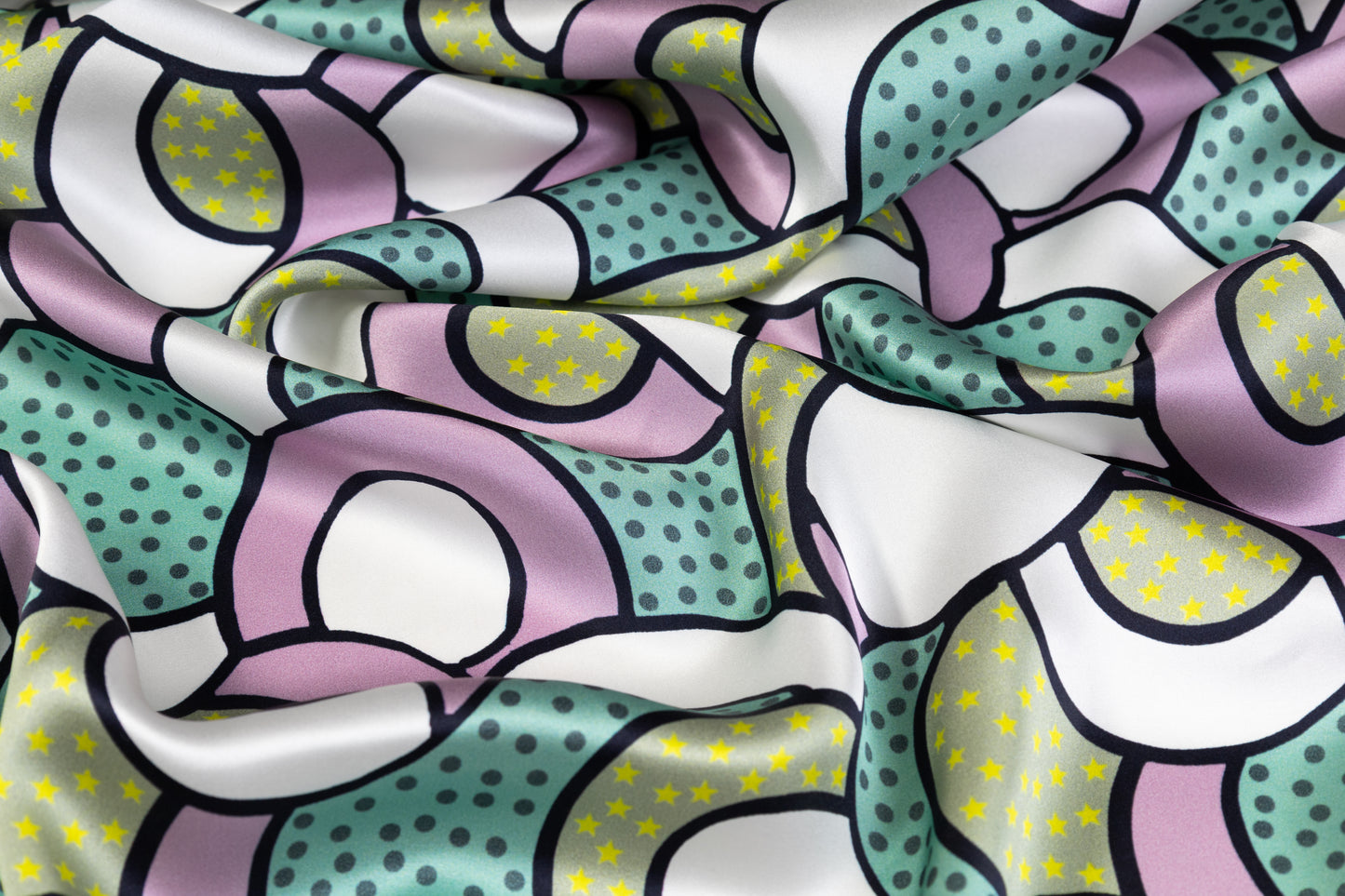 Printed Italian Silk Charmeuse - Multicolor