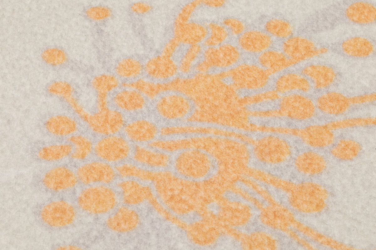 Floral Italian Double Wool Nylon Coating - Blue / Green / Orange