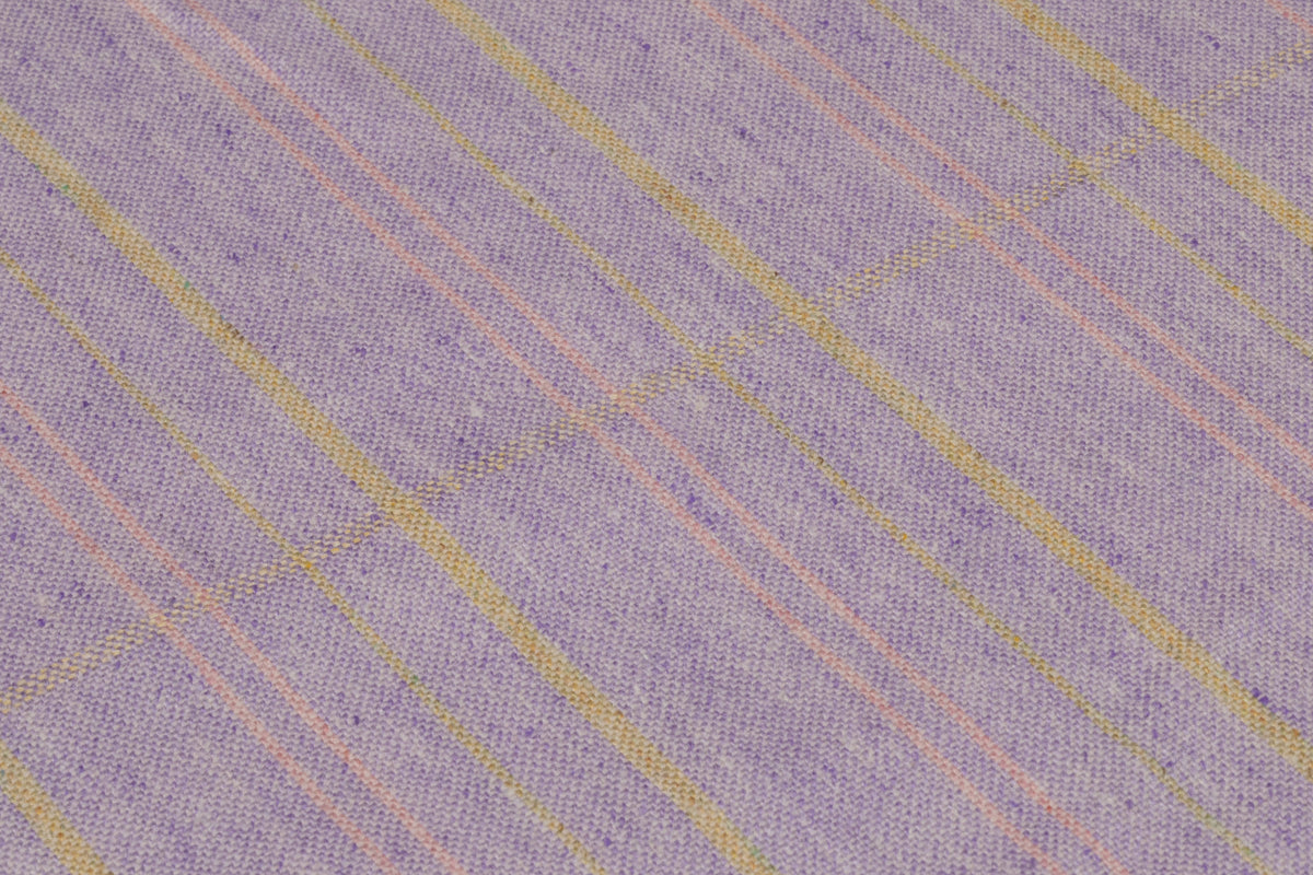 Checked Italian Silk and Wool Suiting - Lavender