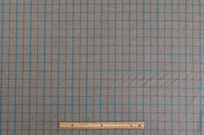 Carnet - Checked Italian Wool Suiting - Blue / Gray / Brown