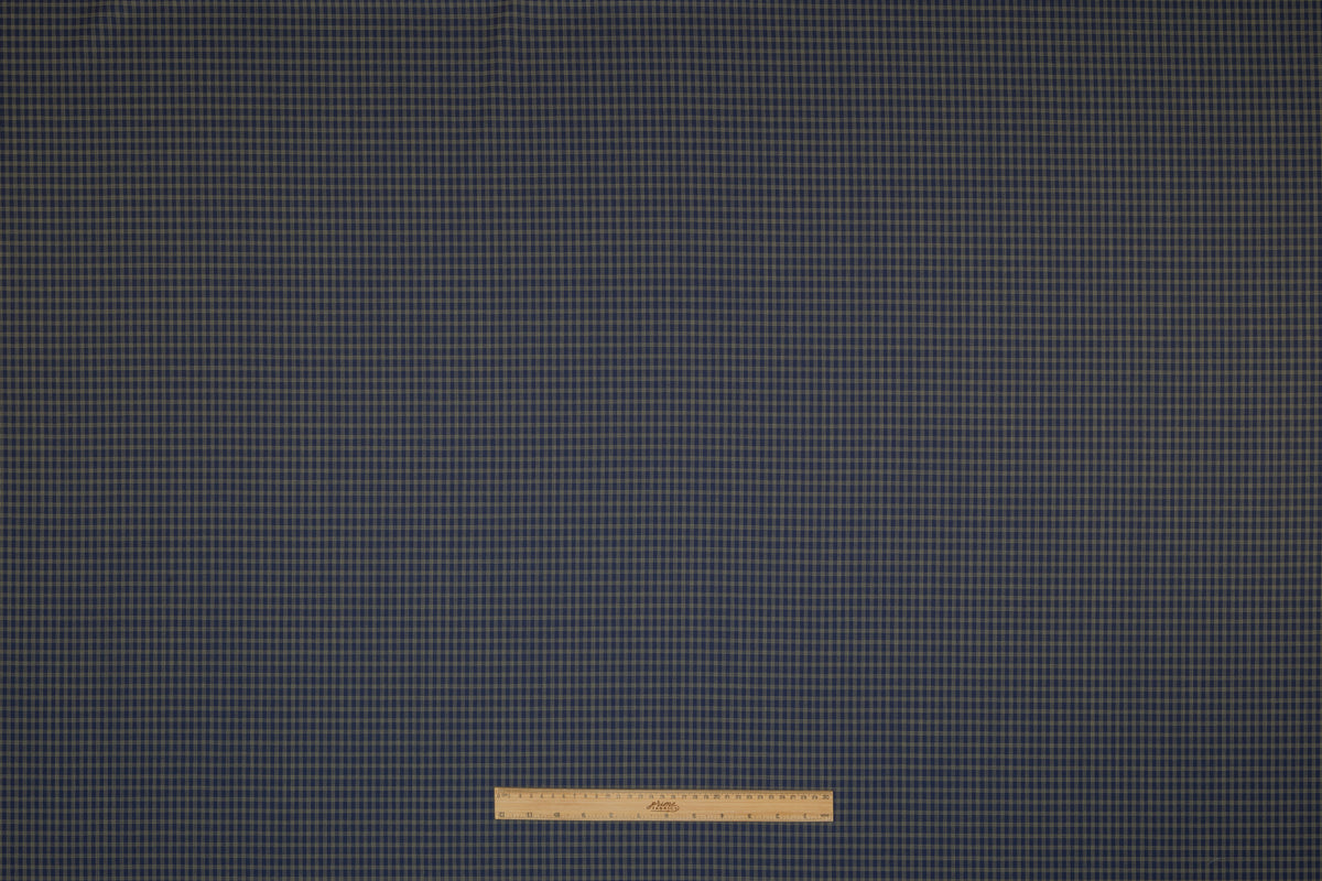 Checked Italian Wool Suiting - Blue / Green
