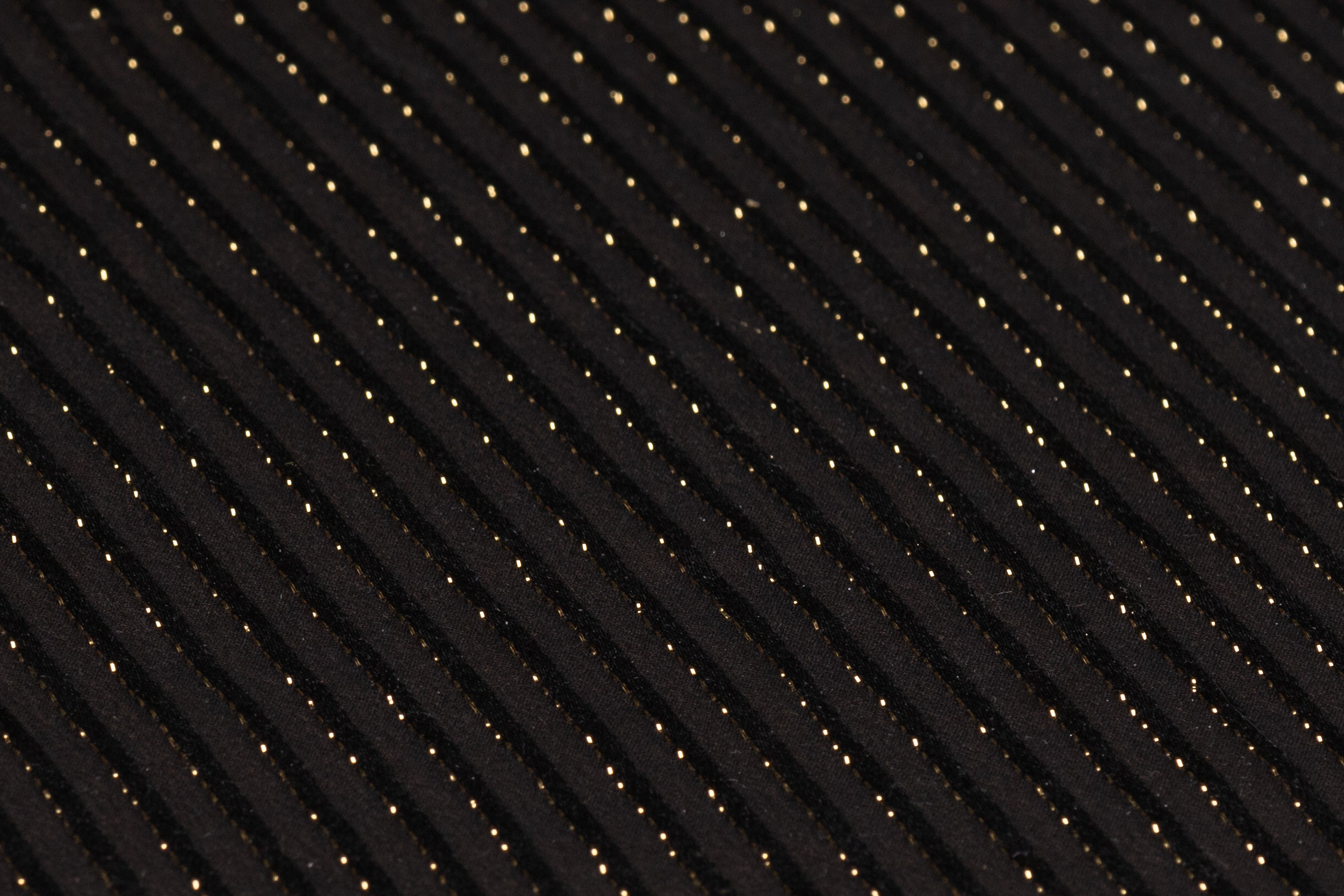 Striped Metallic Silk Chiffon - Black / Gold