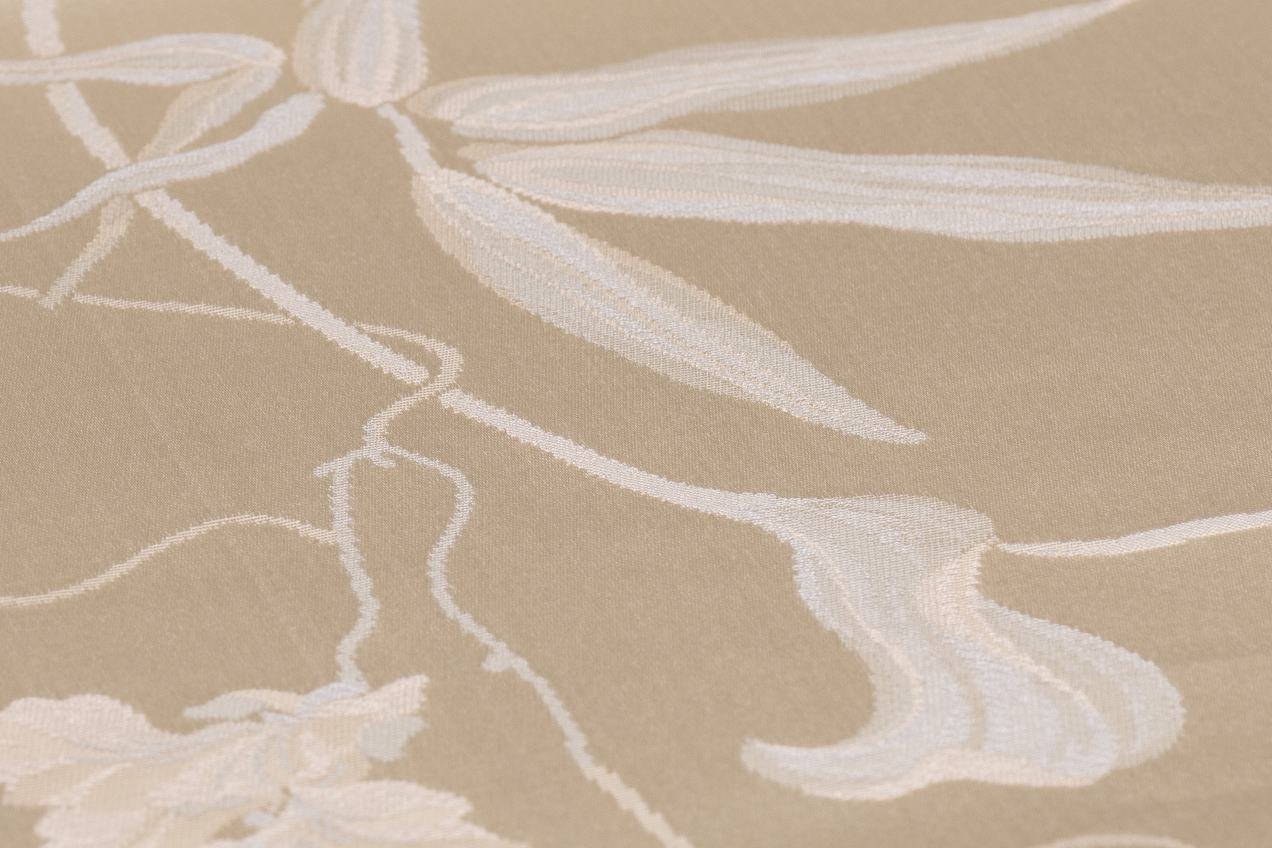 Floral Italian Satin Brocade - Ivory
