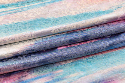 Abstract Printed Brocade - Multicolor
