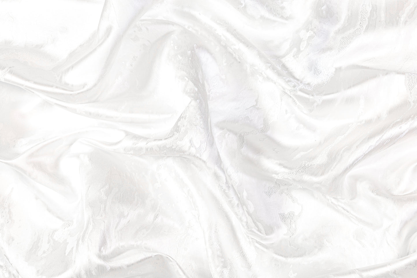 Abstract Metallic Brocade - Winter White