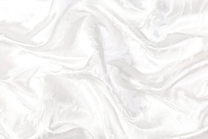 Abstract Metallic Brocade - Winter White