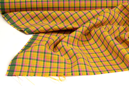 Balenciaga - Checked Italian Wool - Yellow / Green / Pink