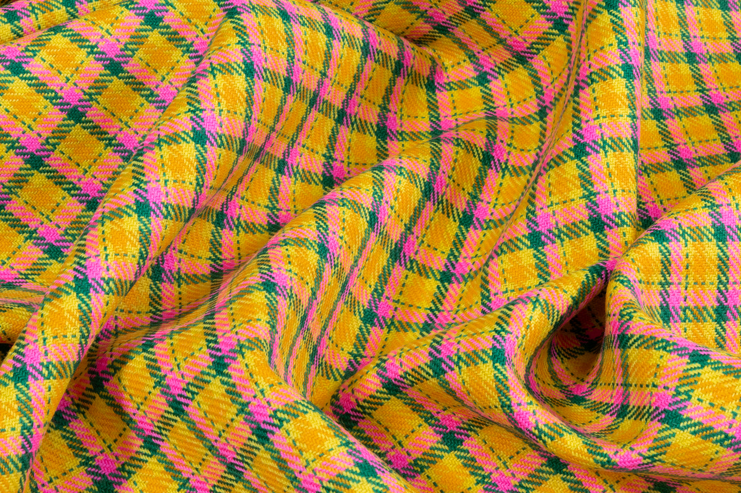 Balenciaga - Checked Italian Wool - Yellow / Green / Pink