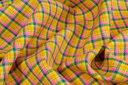 Balenciaga - Checked Italian Wool - Yellow / Green / Pink