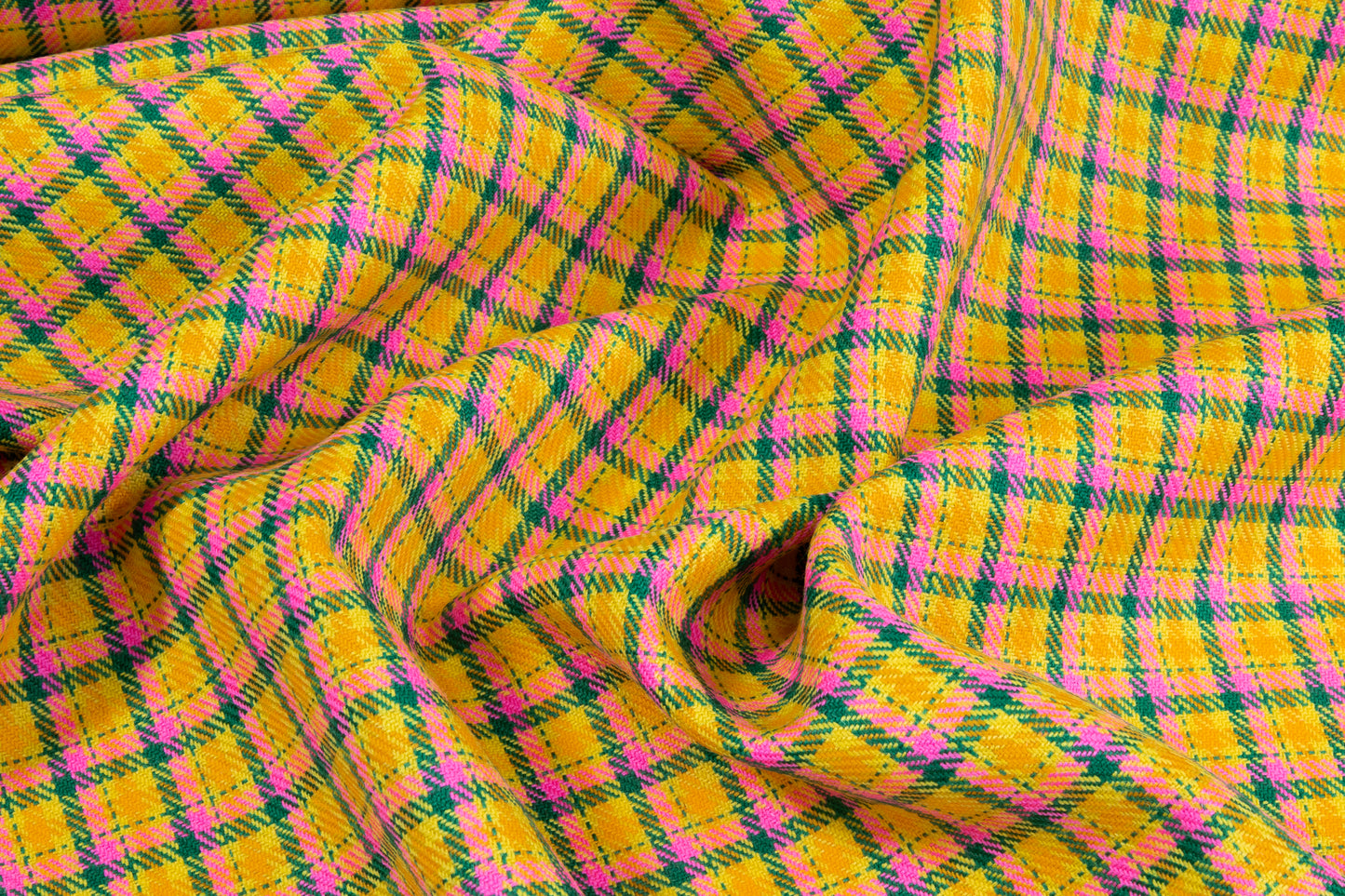 Balenciaga - Checked Italian Wool - Yellow / Green / Pink
