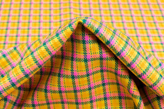 Balenciaga - Checked Italian Wool - Yellow / Green / Pink