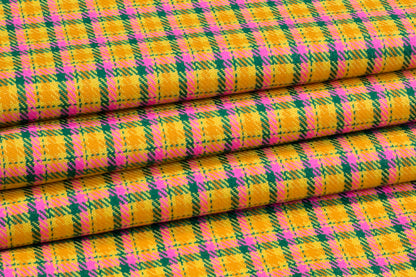 Balenciaga - Checked Italian Wool - Yellow / Green / Pink