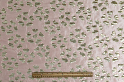 Valentino - Double Faced Quilted Heart Brocade - Gold / Pink