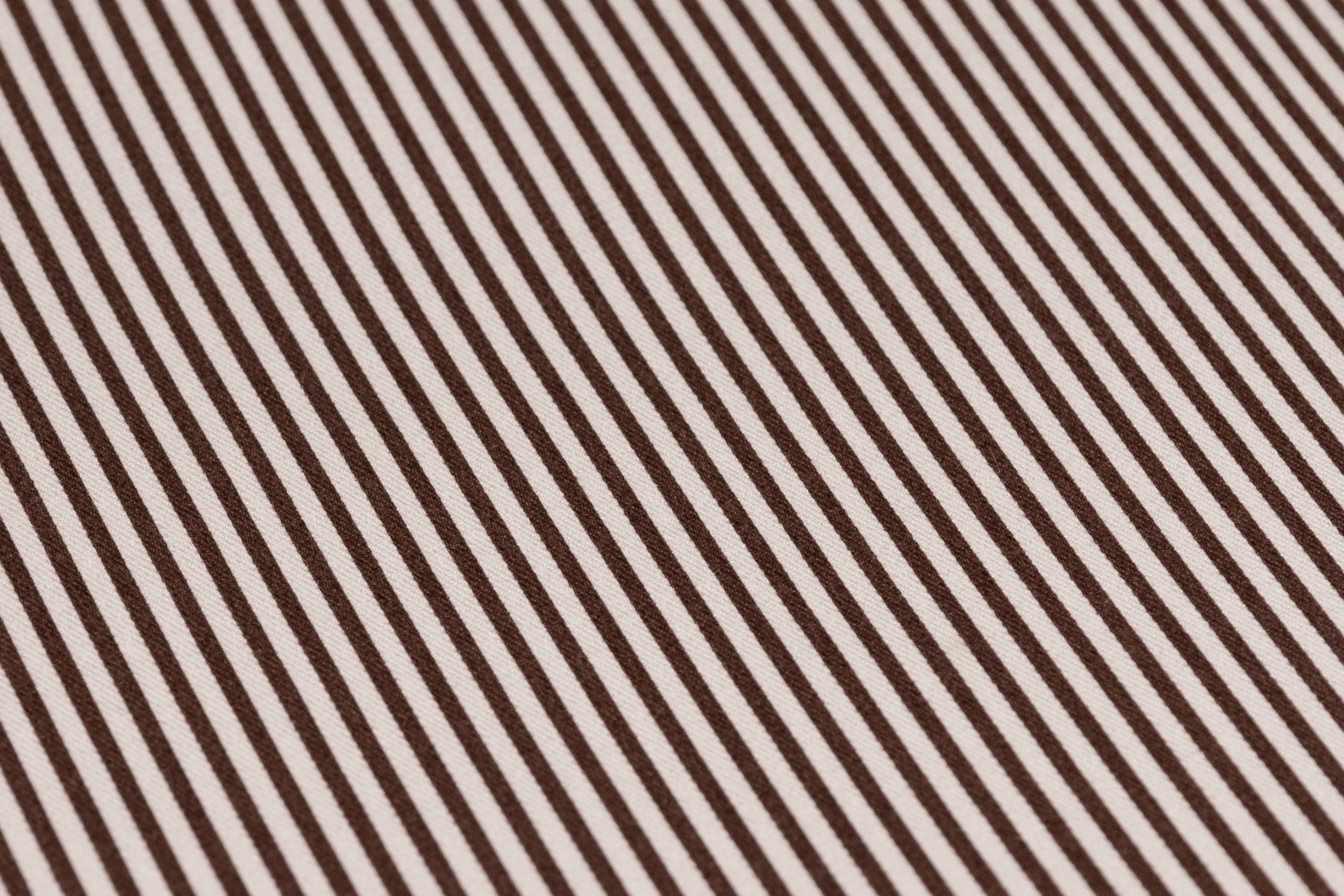 Striped Japanese Cotton Twill - Brown