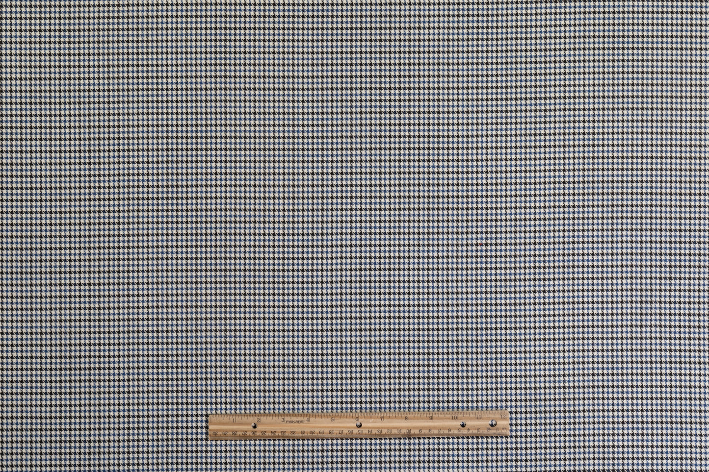 Lanificio TG di Fabio - Italian Silk and Wool Houndstooth Suiting - Blue / Black / White