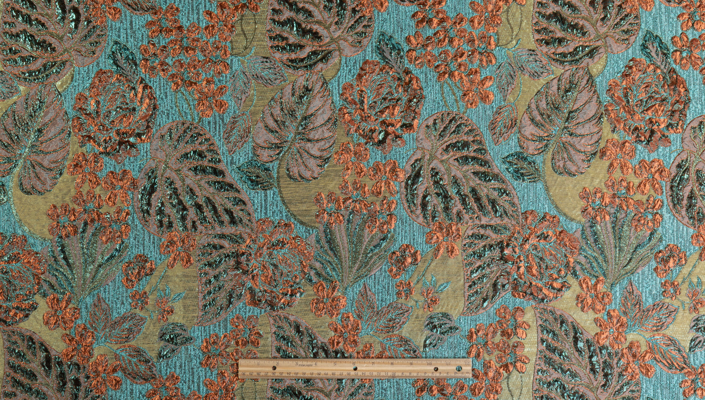Floral Metallic Italian Brocade - Multicolor