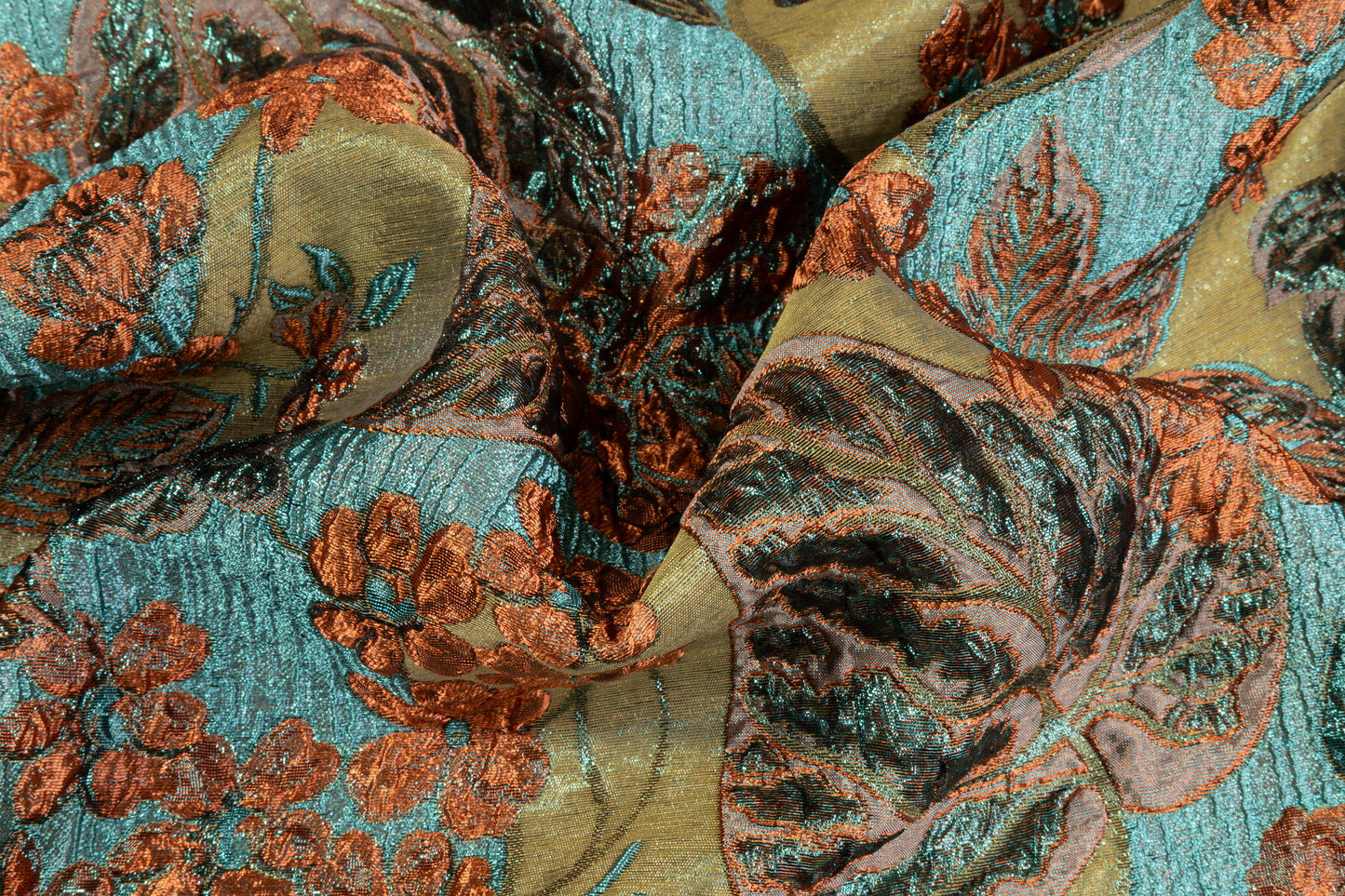 Floral Metallic Italian Brocade - Multicolor