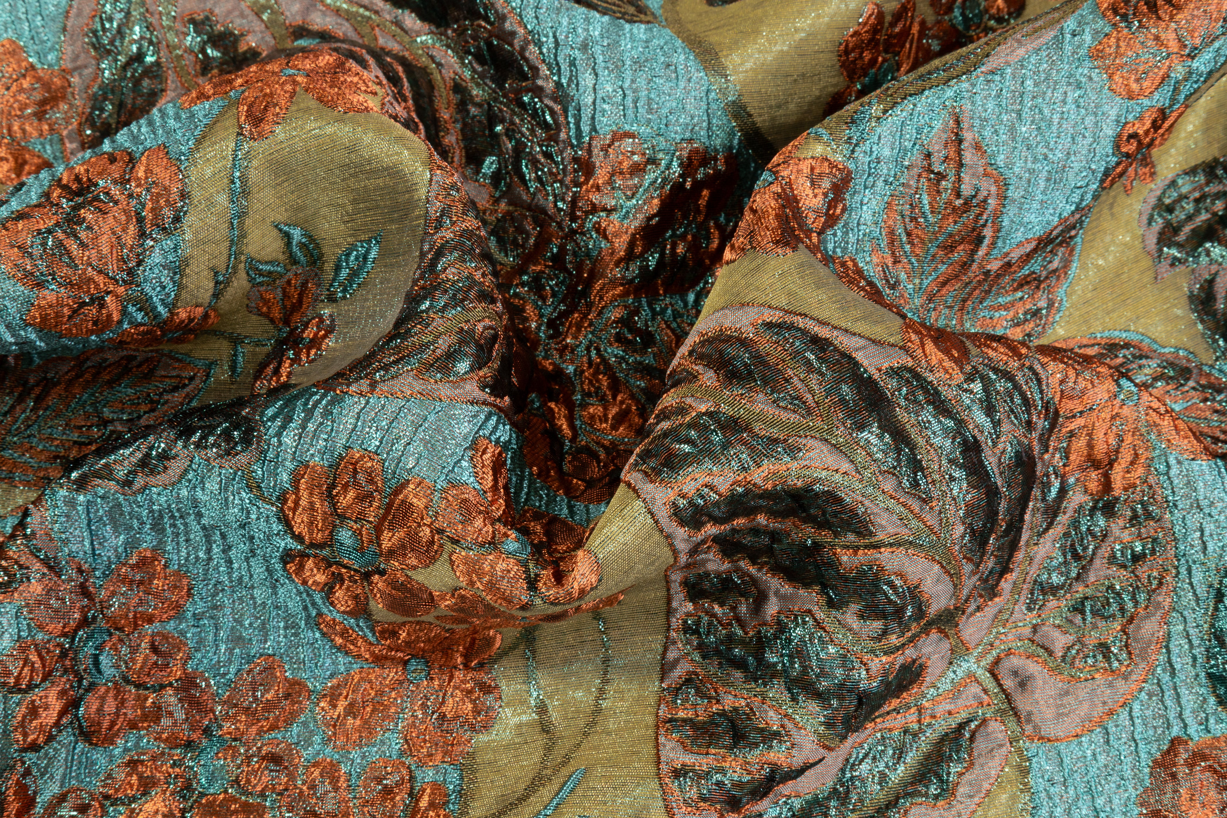 Floral Metallic Italian Brocade - Multicolor