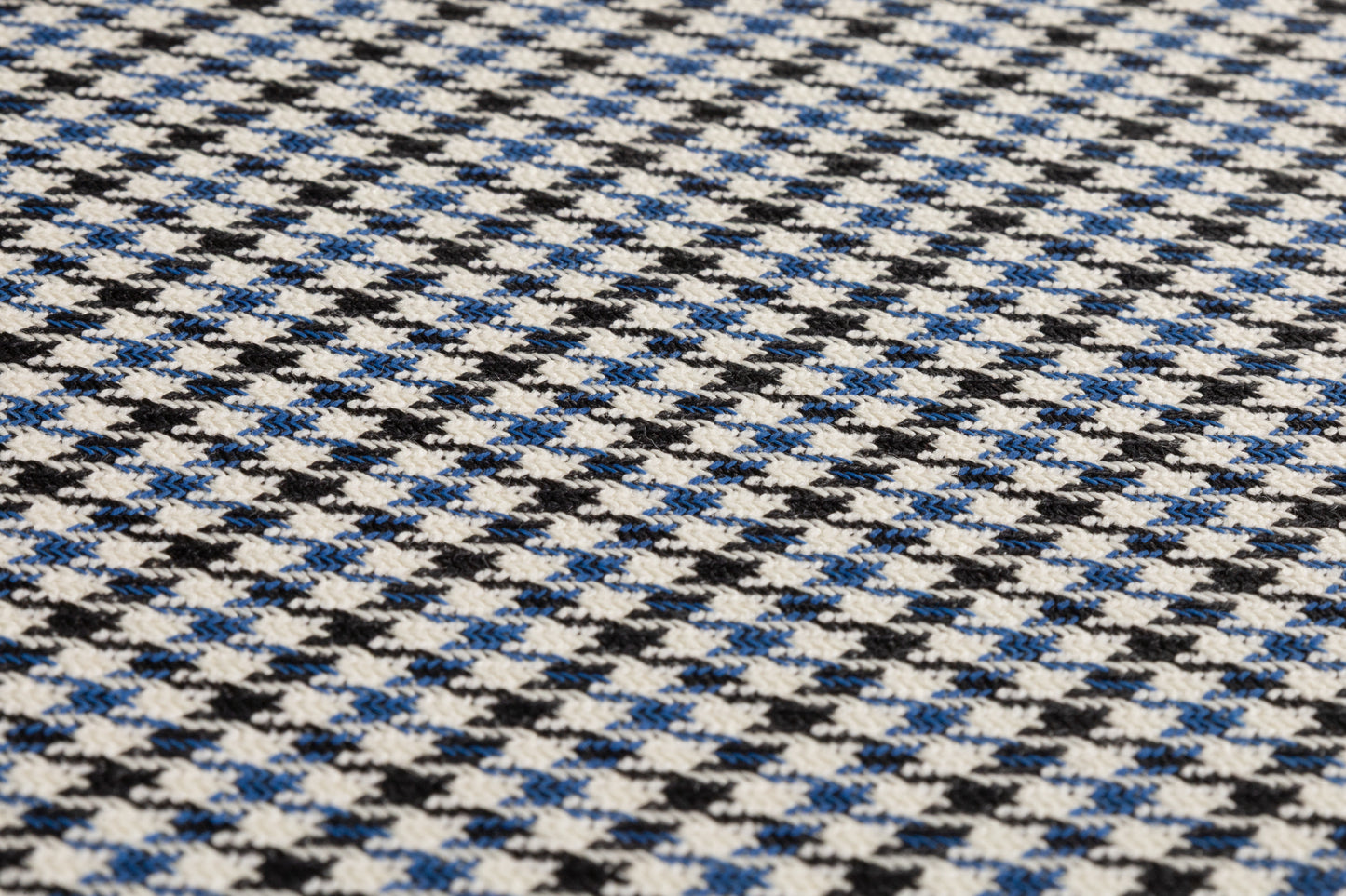 Lanificio TG di Fabio - Italian Silk and Wool Houndstooth Suiting - Blue / Black / White