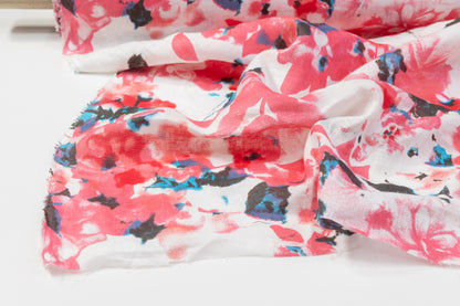 Floral Italian Linen - Pink / Blue / White