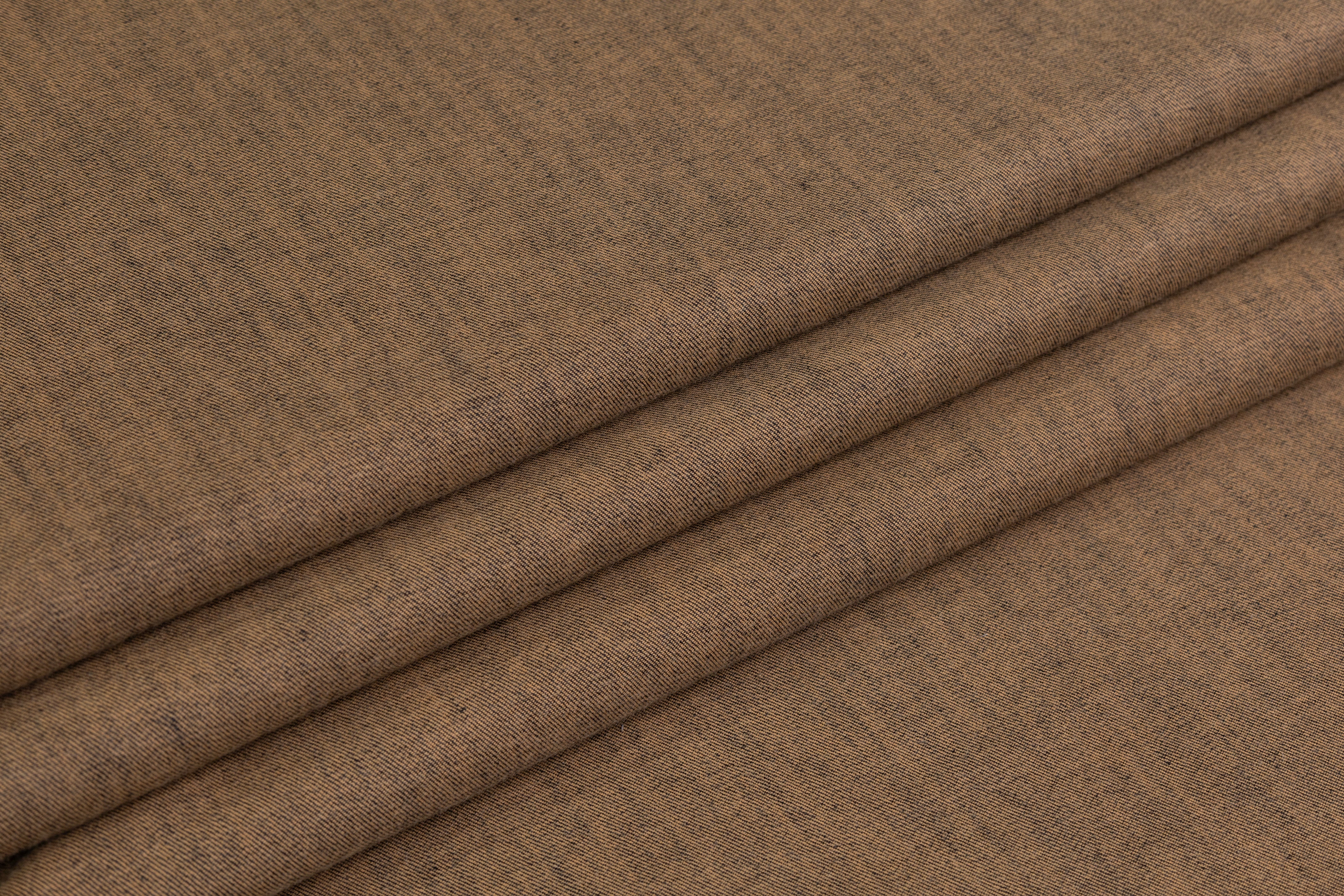 Italian Stretch Denim - Indigo / Honey Brown