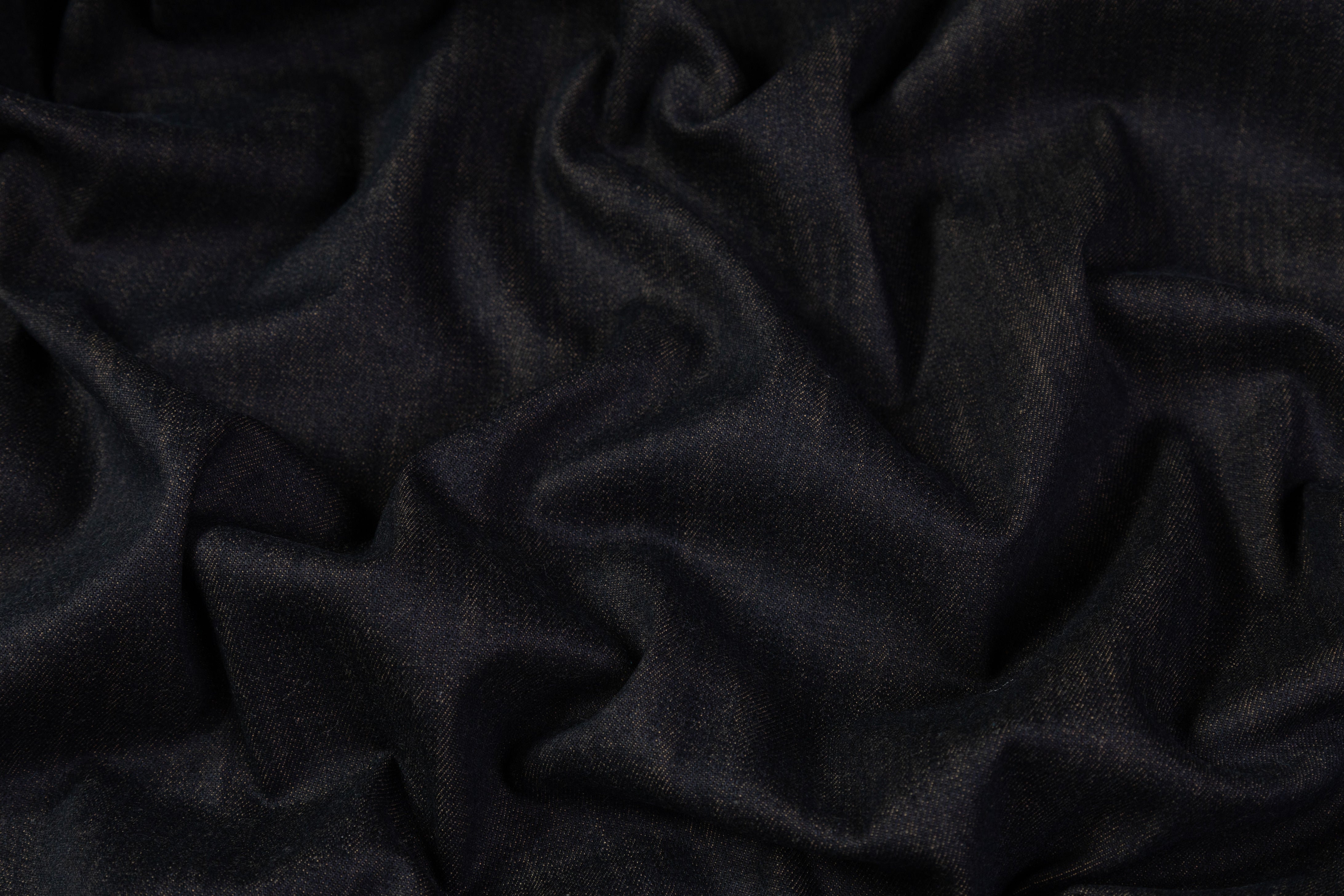 Italian Stretch Denim - Indigo / Honey Brown