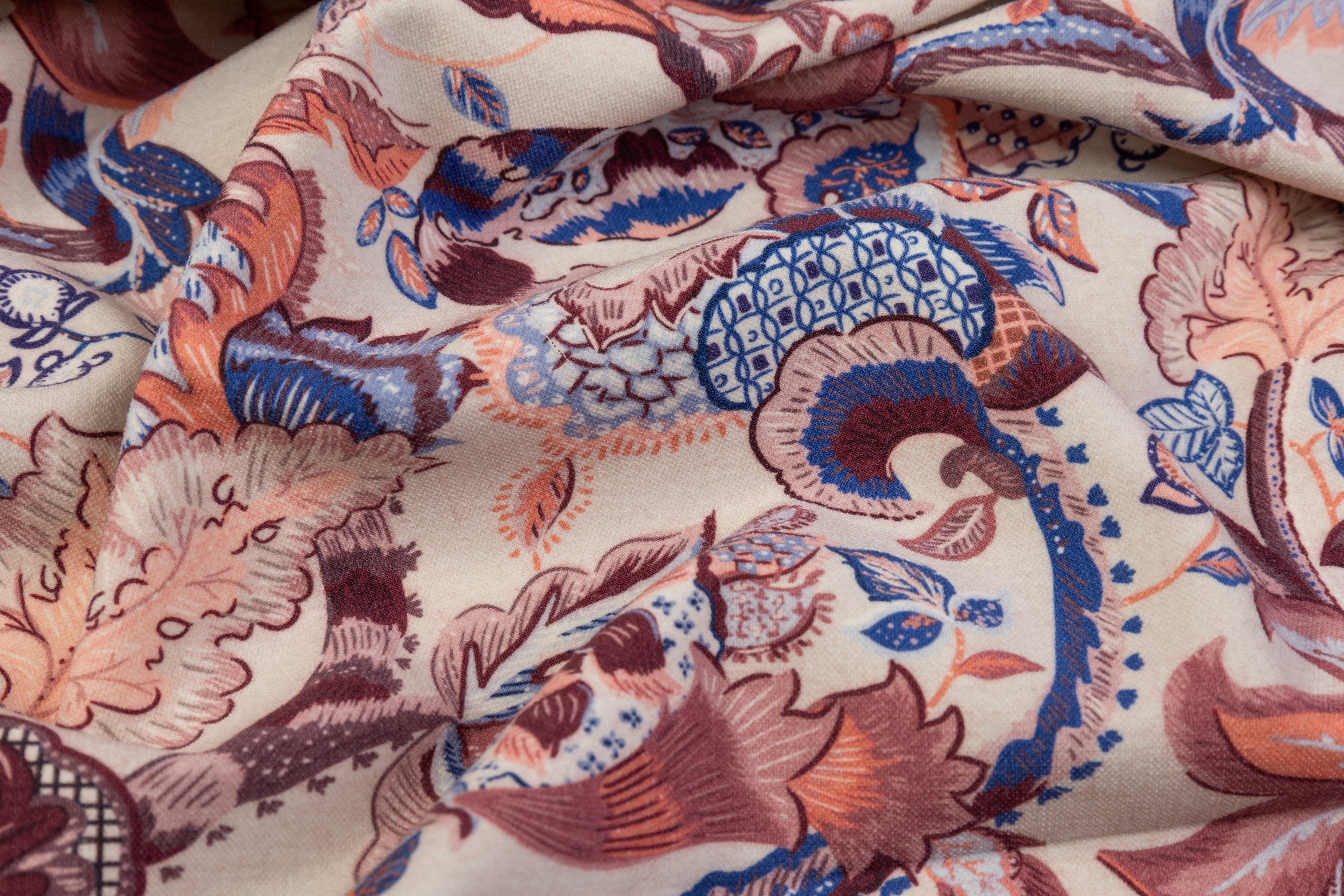 Printed Italian Wool Tricotine - Multicolor