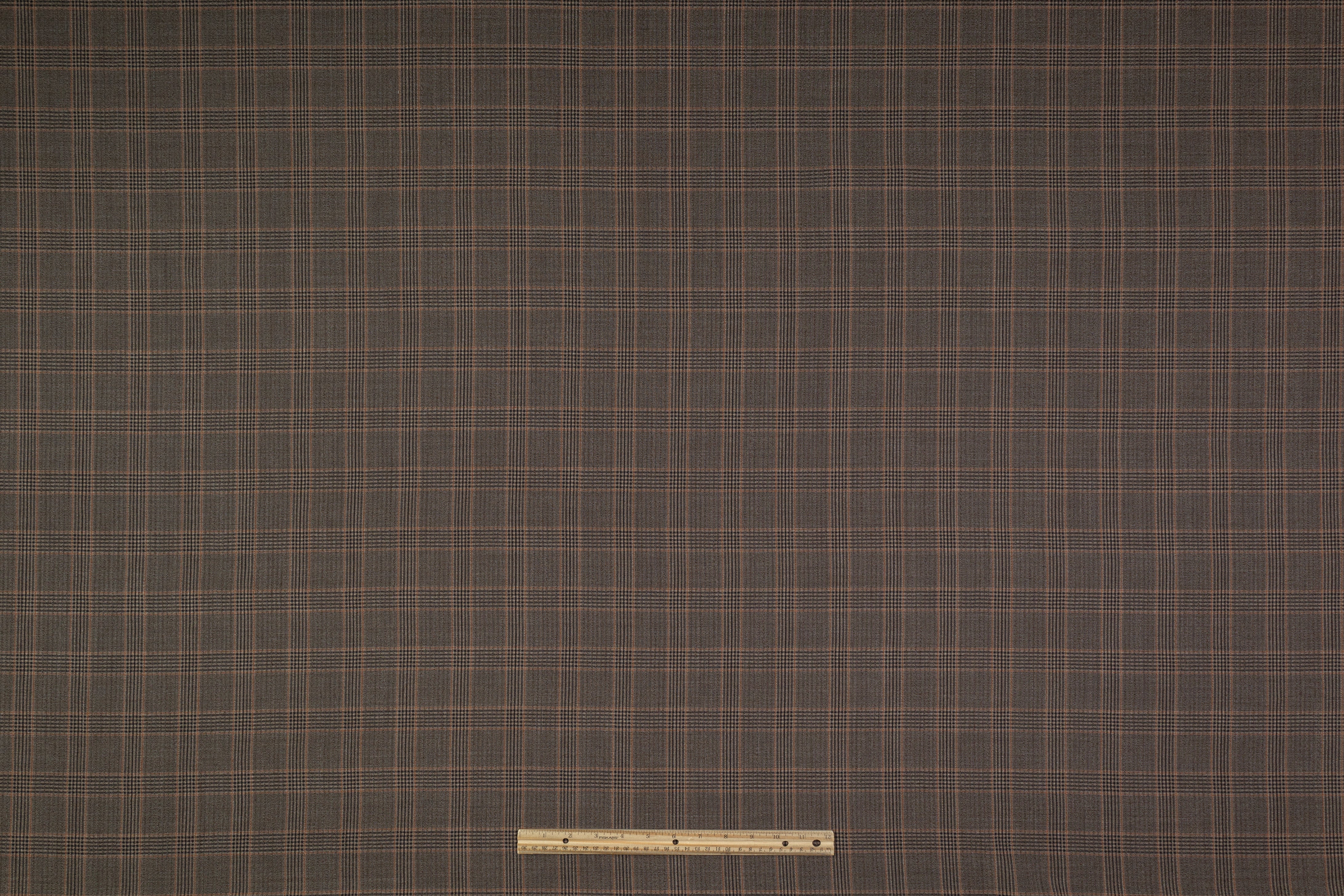 Tallia di Delfino - Textured Italian Wool Suiting - Brown