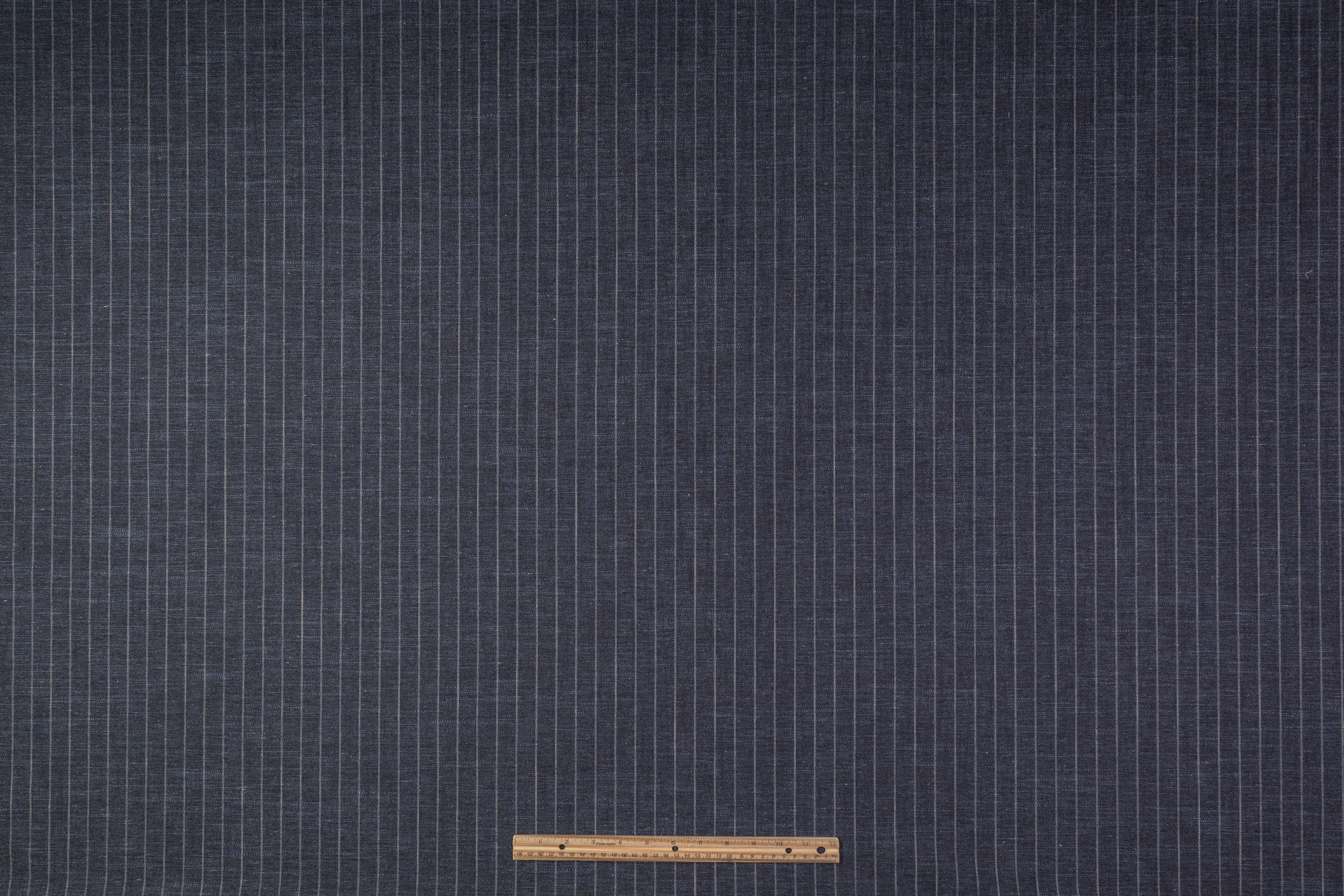 Tollegno - Striped Italian Wool Linen Suiting - Blue