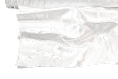 Abstract Metallic Brocade - Winter White