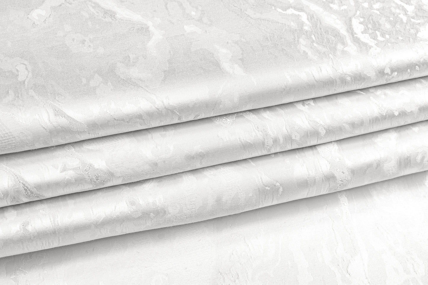Abstract Metallic Brocade - Winter White
