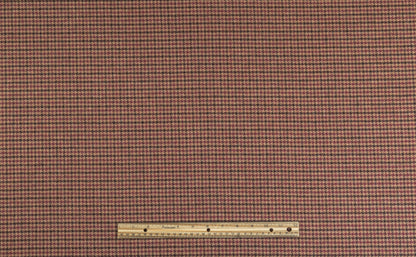 Cerruti - Houndstooth Italian Wool Cashmere Suiting - Brown / Burgundy