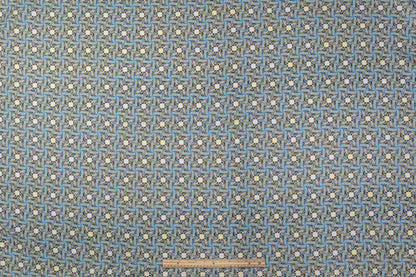 Printed Italian Linen - Blue / Green