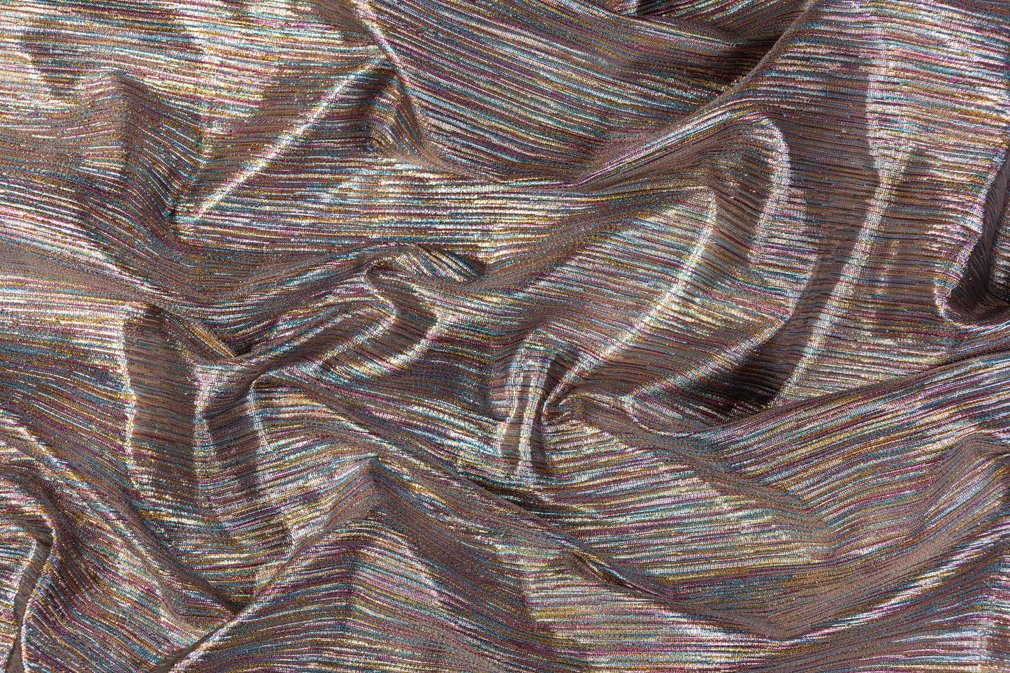 Striped Metallic Brocade - Multicolor