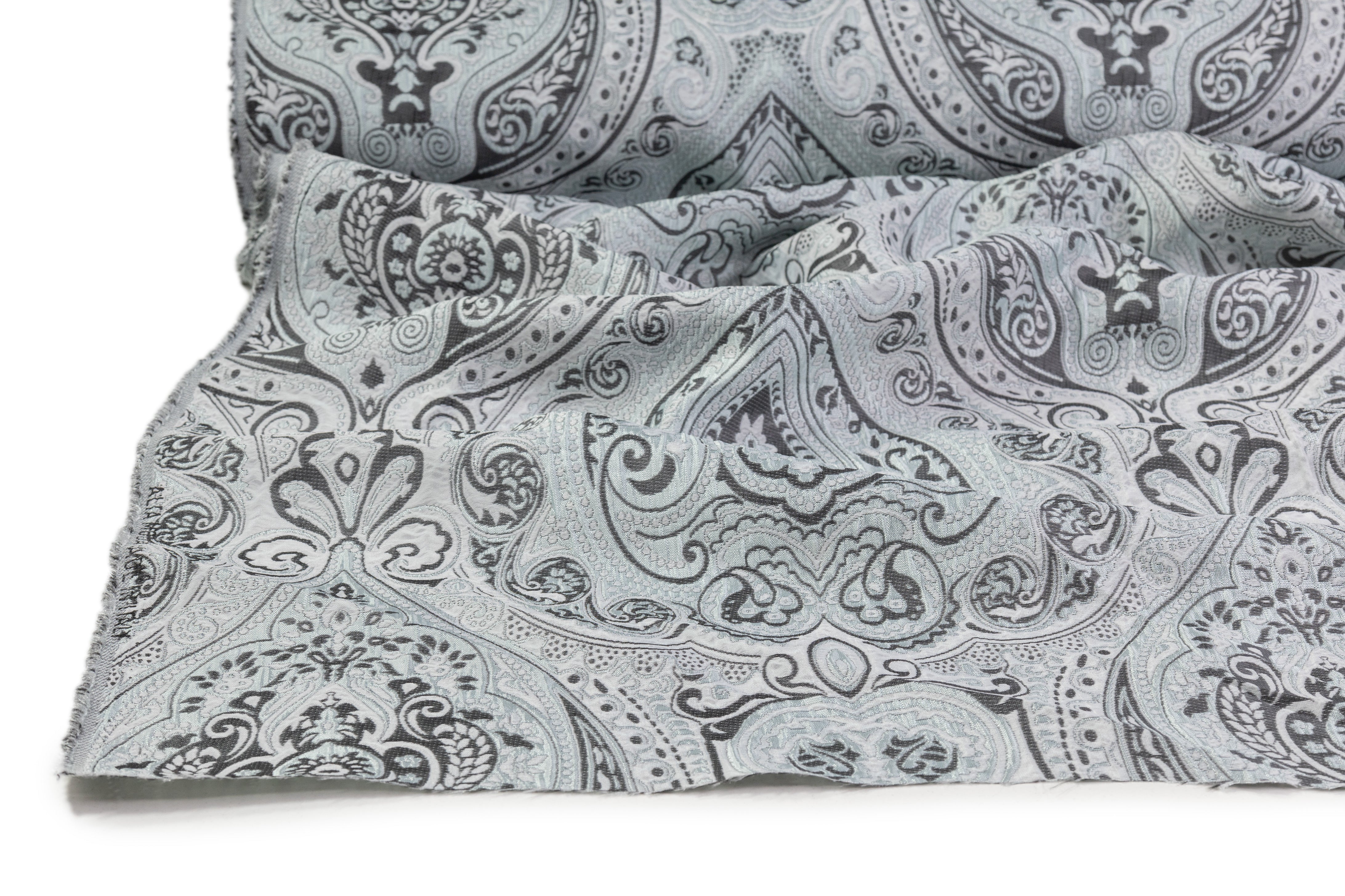 Damask Italian Brocade - Icy Blue