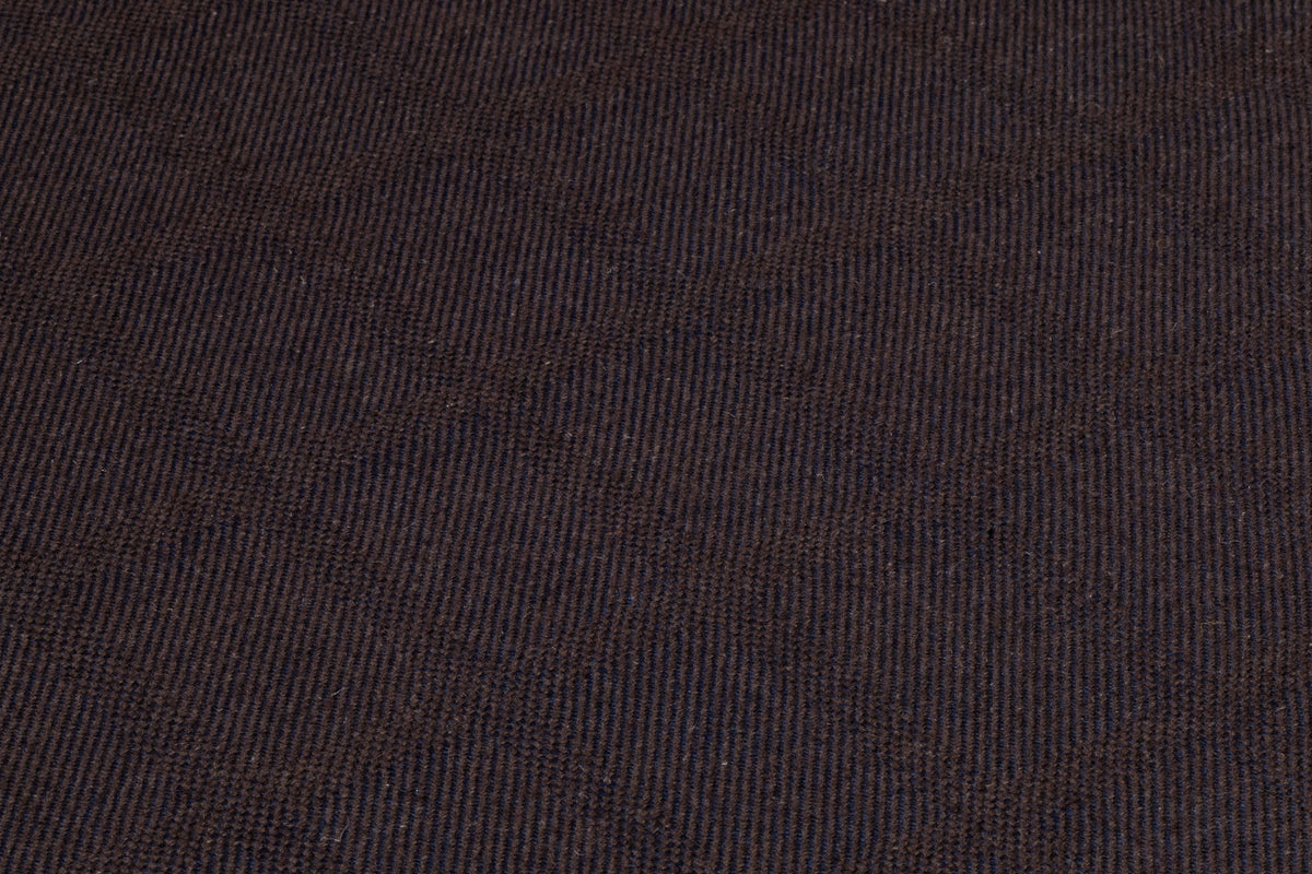 Two Tone Checked Italian Wool Suiting - Brown / Navy