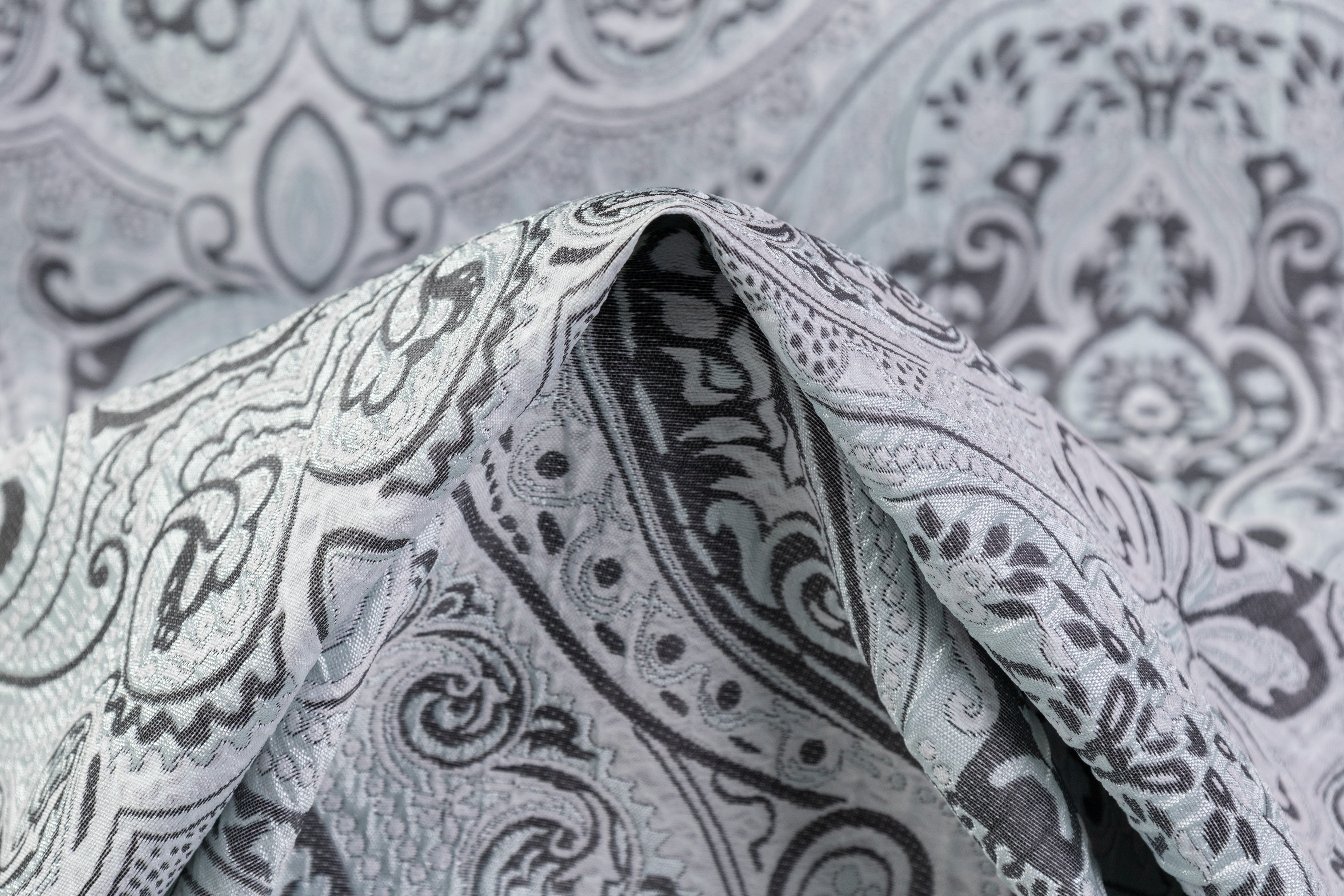 Damask Italian Brocade - Icy Blue