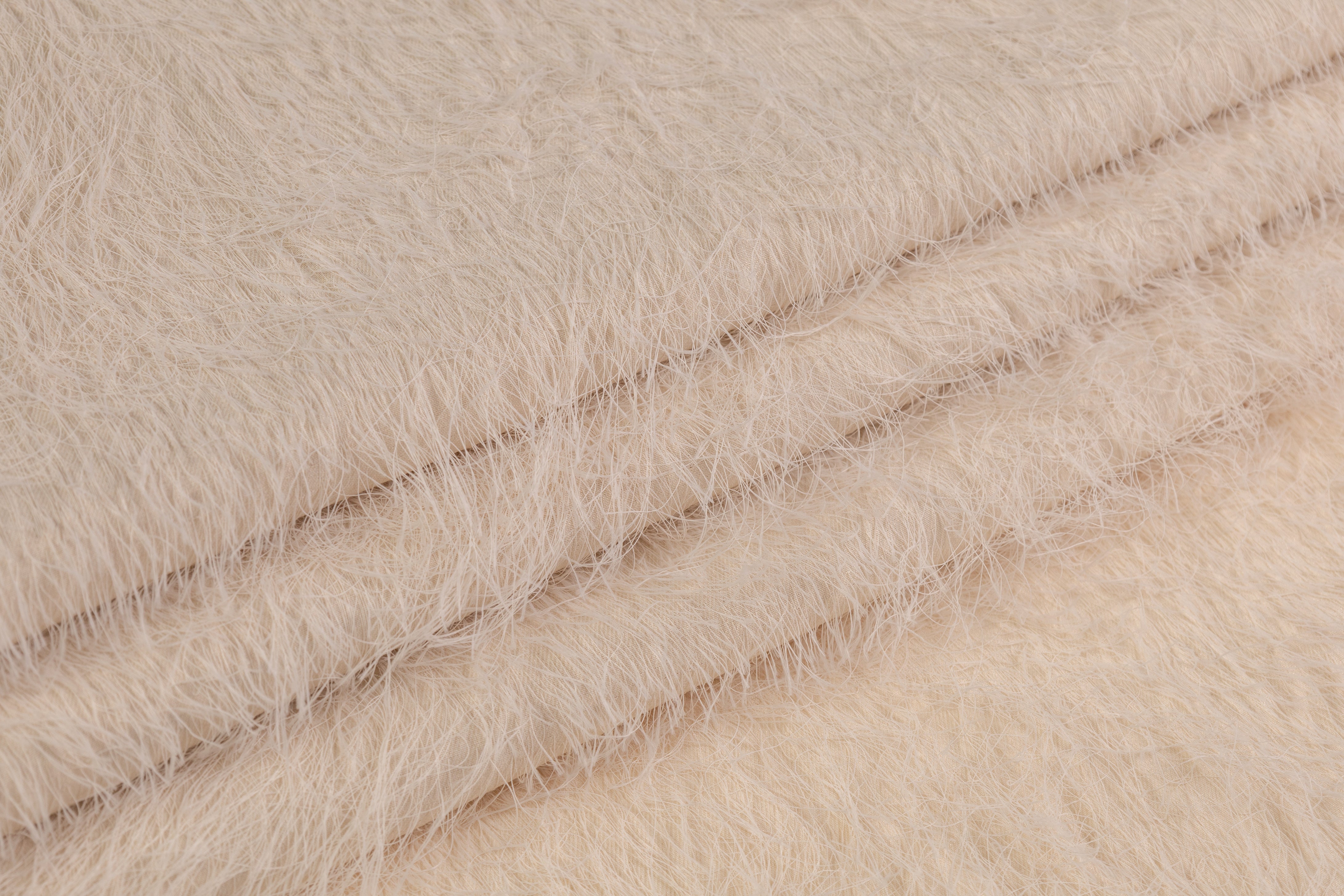 Fringed Viscose Acetate Blend - Cream