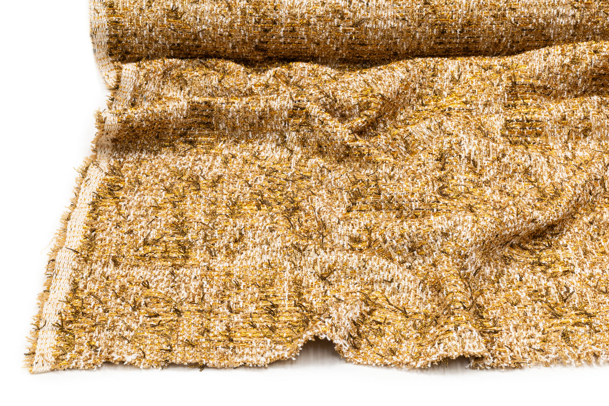 Metallic Italian Tweed - Gold