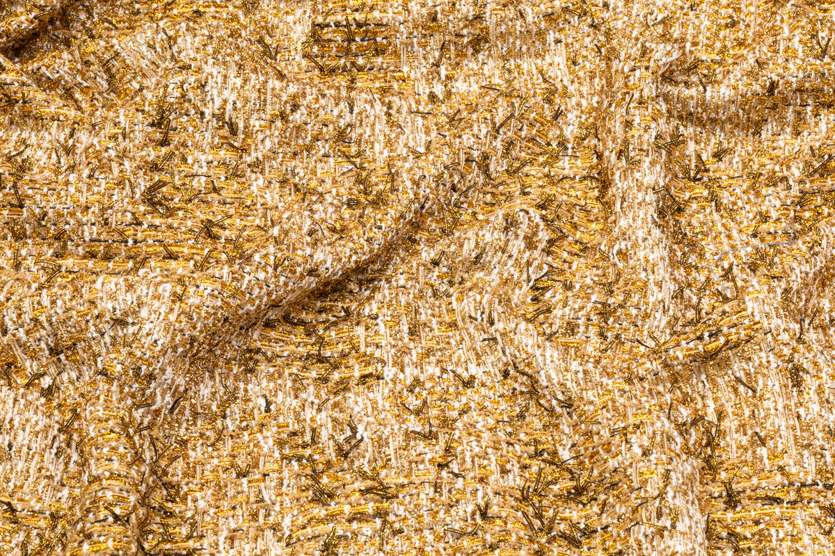 Metallic Italian Tweed - Gold