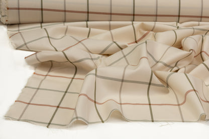 Loro Piana - Checked Italian Wool Suiting - Off White / Multicolor