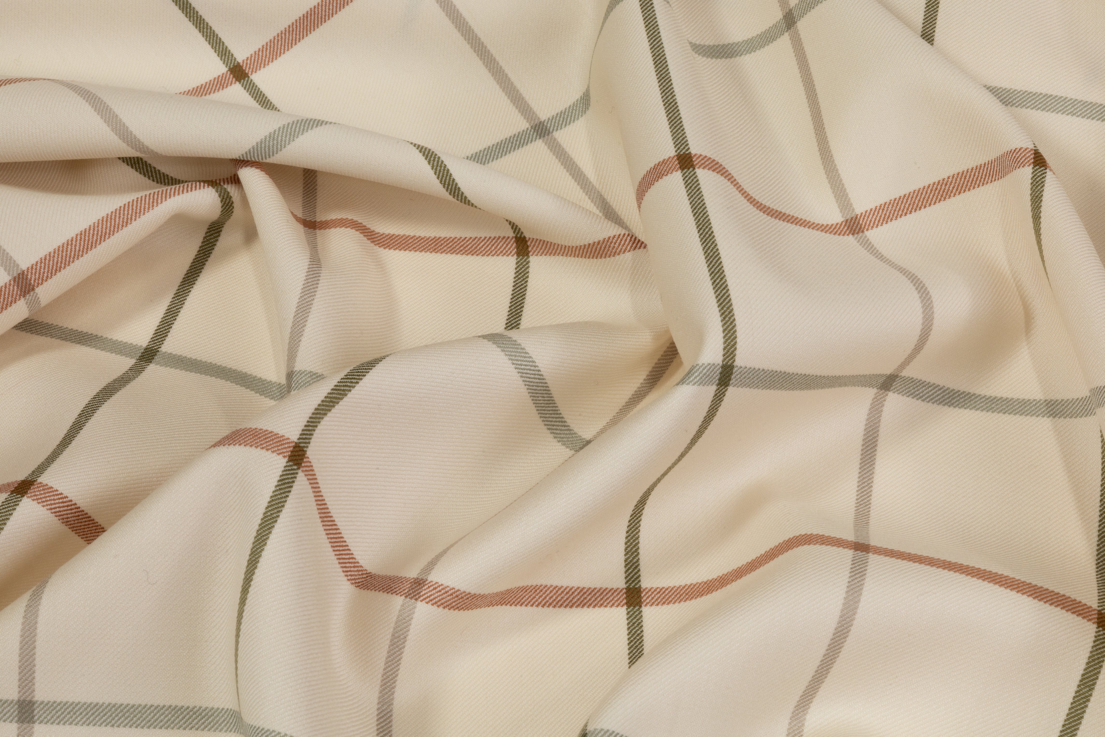 Loro Piana - Checked Italian Wool Suiting - Off White / Multicolor