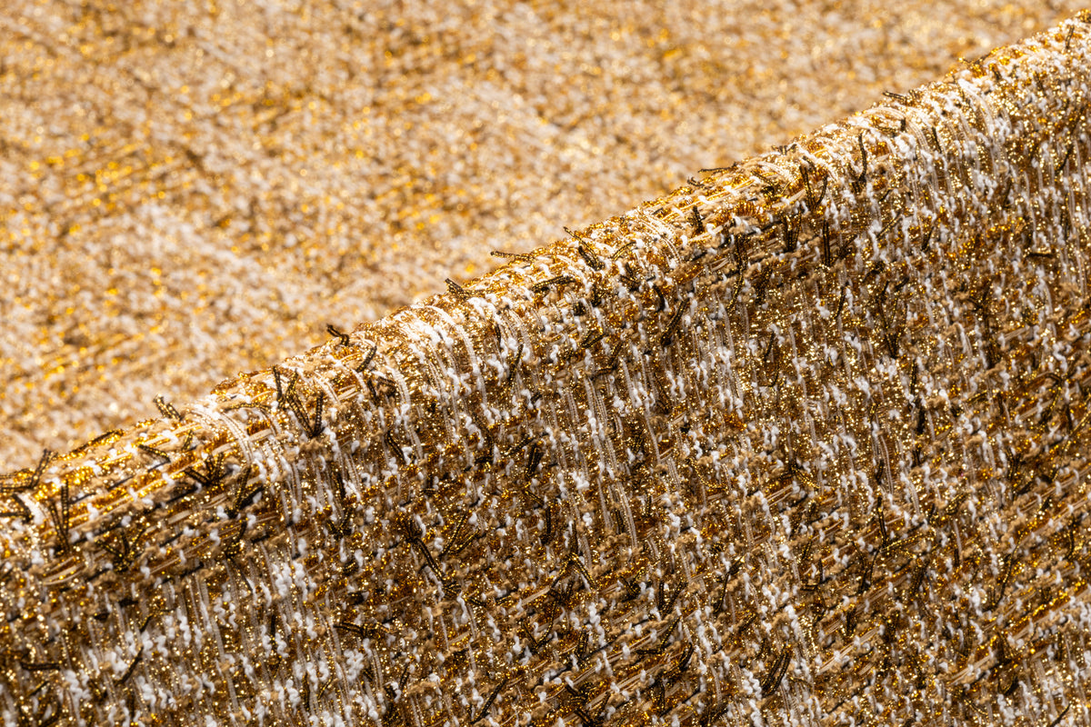 Metallic Italian Tweed - Gold