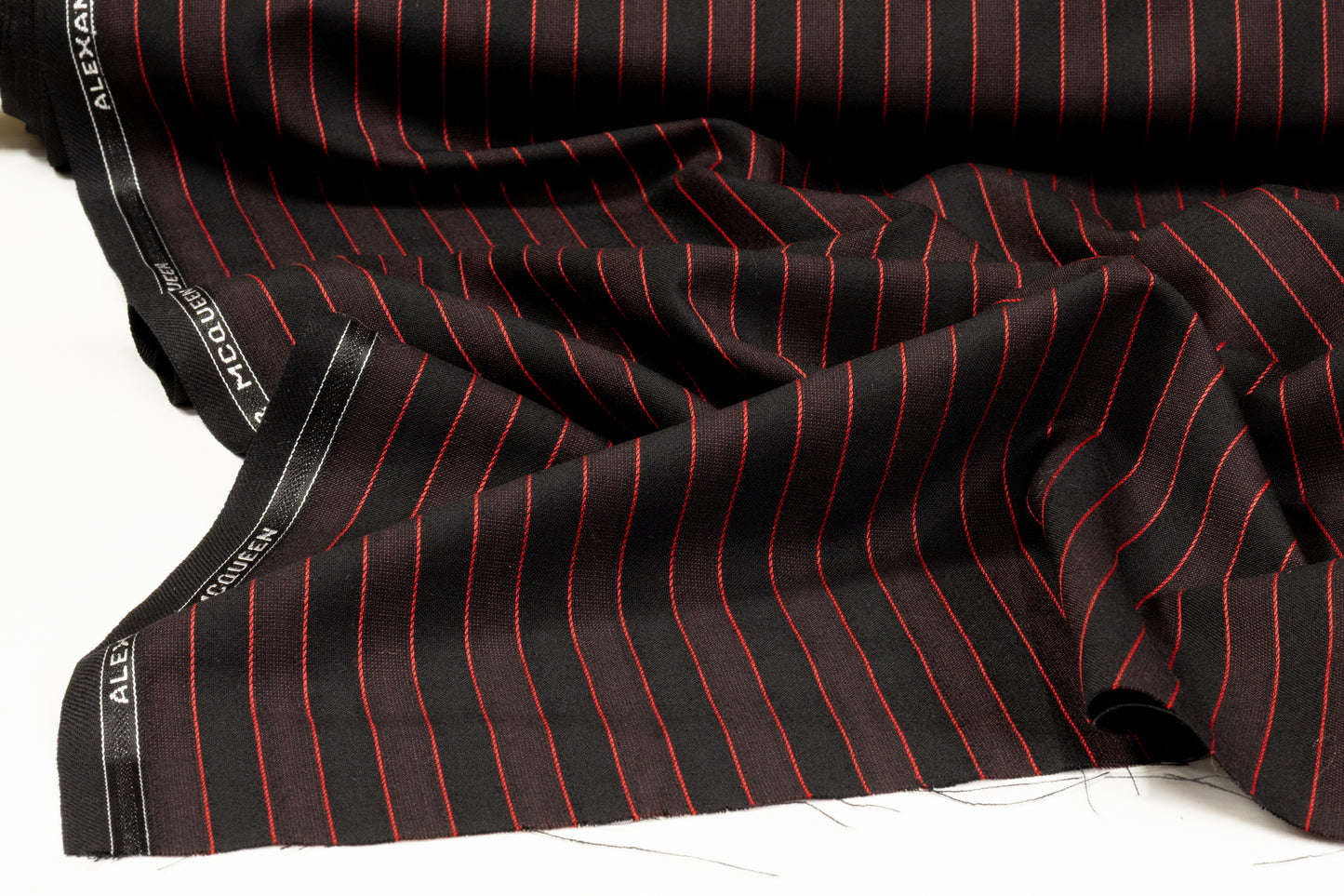 Alexander McQueen - Striped Italian Wool Suiting - Black / Red