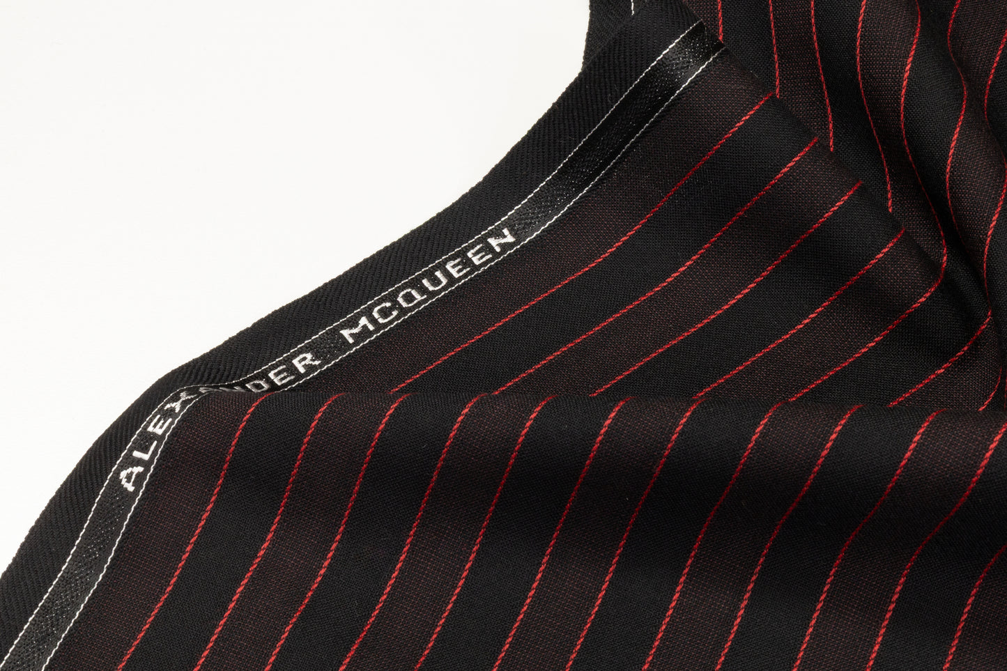 Alexander McQueen - Striped Italian Wool Suiting - Black / Red