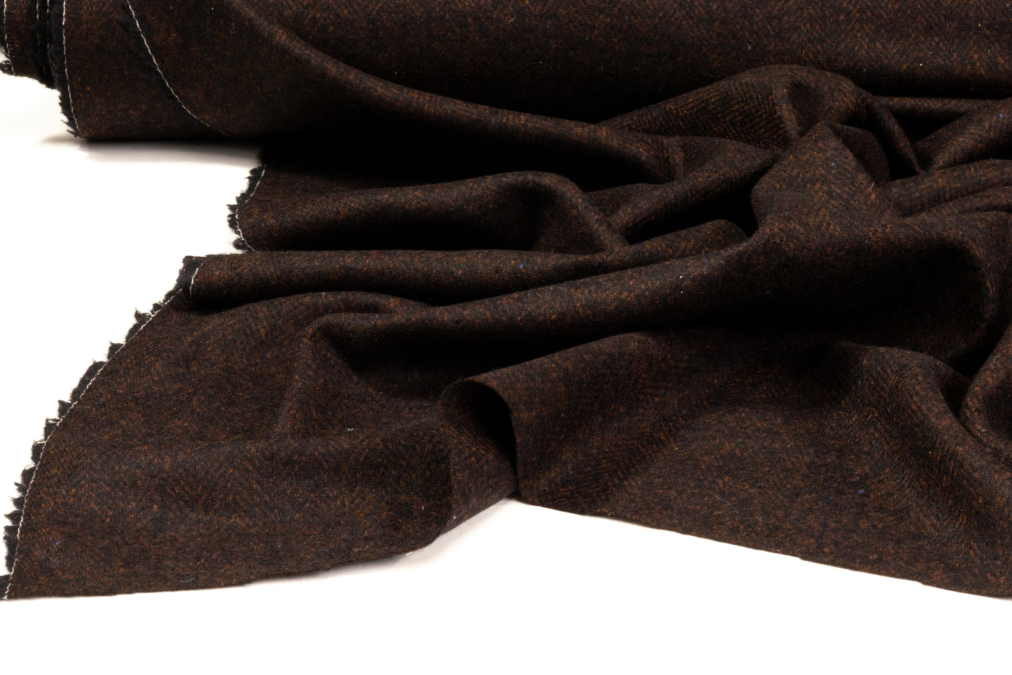 Caccioppoli - Italian Wool Blend Tweed - Espresso Rust