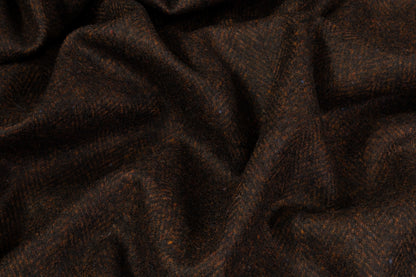 Caccioppoli - Italian Wool Blend Tweed - Espresso Rust