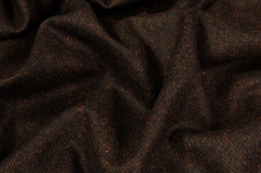 Caccioppoli - Italian Wool Blend Tweed - Espresso Rust