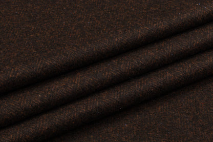 Caccioppoli - Italian Wool Blend Tweed - Espresso Rust